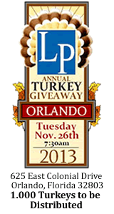 Annual Turkey Giveaway Orlando 2013