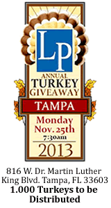 Annual Turkey Giveaway Tampa 2013
